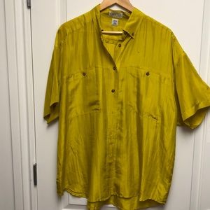 Yellow/Gold Express 100% Silk Blouse